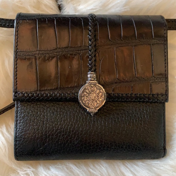 Brighton Handbags - Brighton Black leather wallet on a string